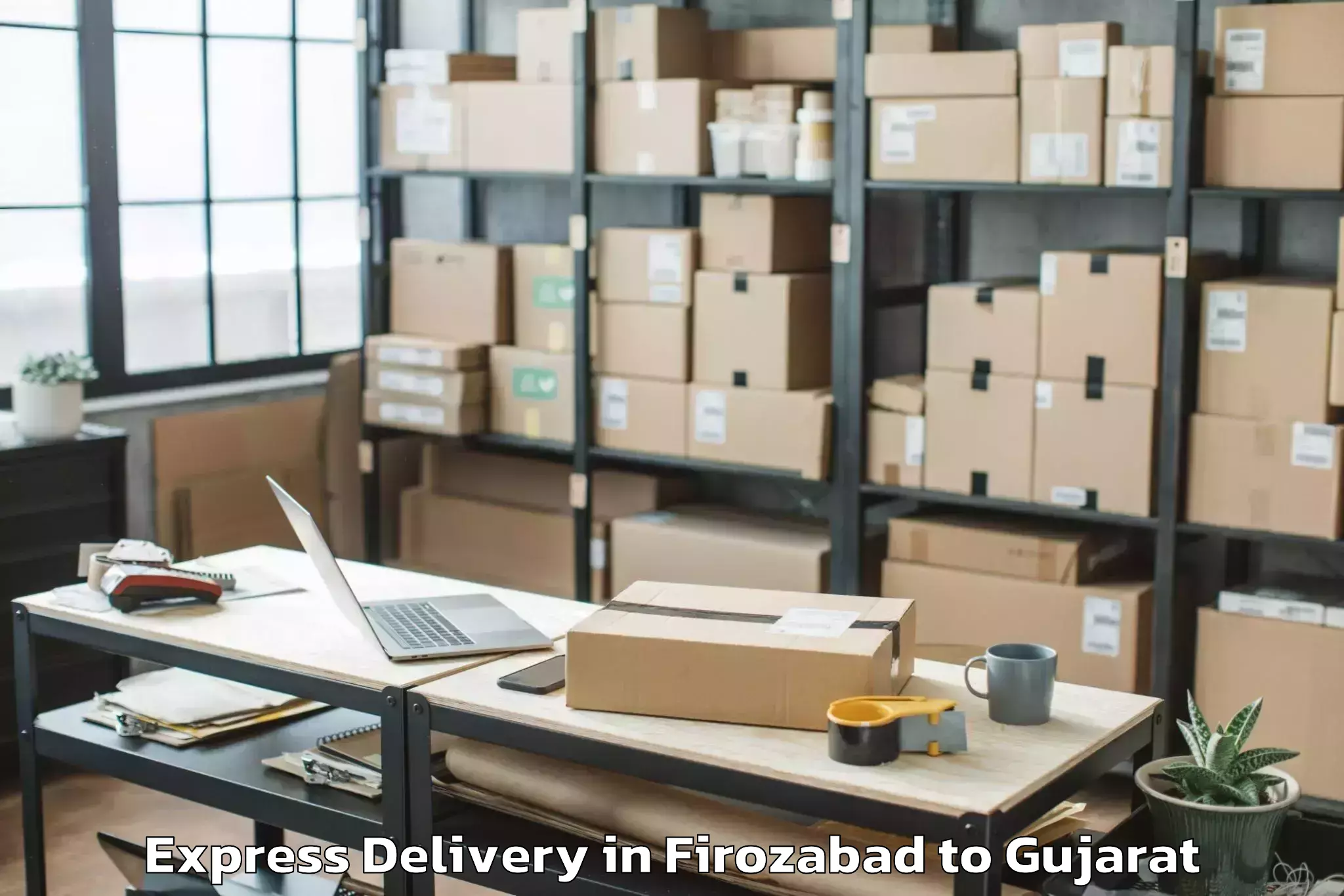 Discover Firozabad to Abrama Express Delivery